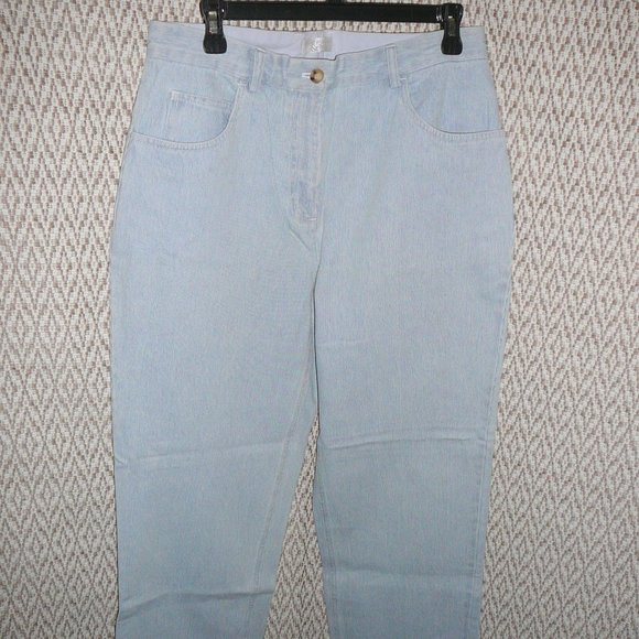 CJ Banks Textured Denim Jeans Straight Leg 10 NWT - Picture 1 of 7